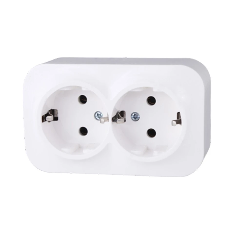 Double Socket Outlet Earth{0}}keramiikka
